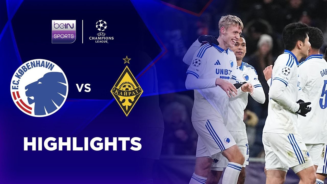 #ไฮไลท์ฟุตบอล [ เอฟซี โคเปนเฮเก้น 3 - 2 ไครัต อัลมาตี้ ] ยูฟ่า แชมเปี้ยนส์ ลีก (รอบลีกเฟส)นัดที่5 2025/27.11.68