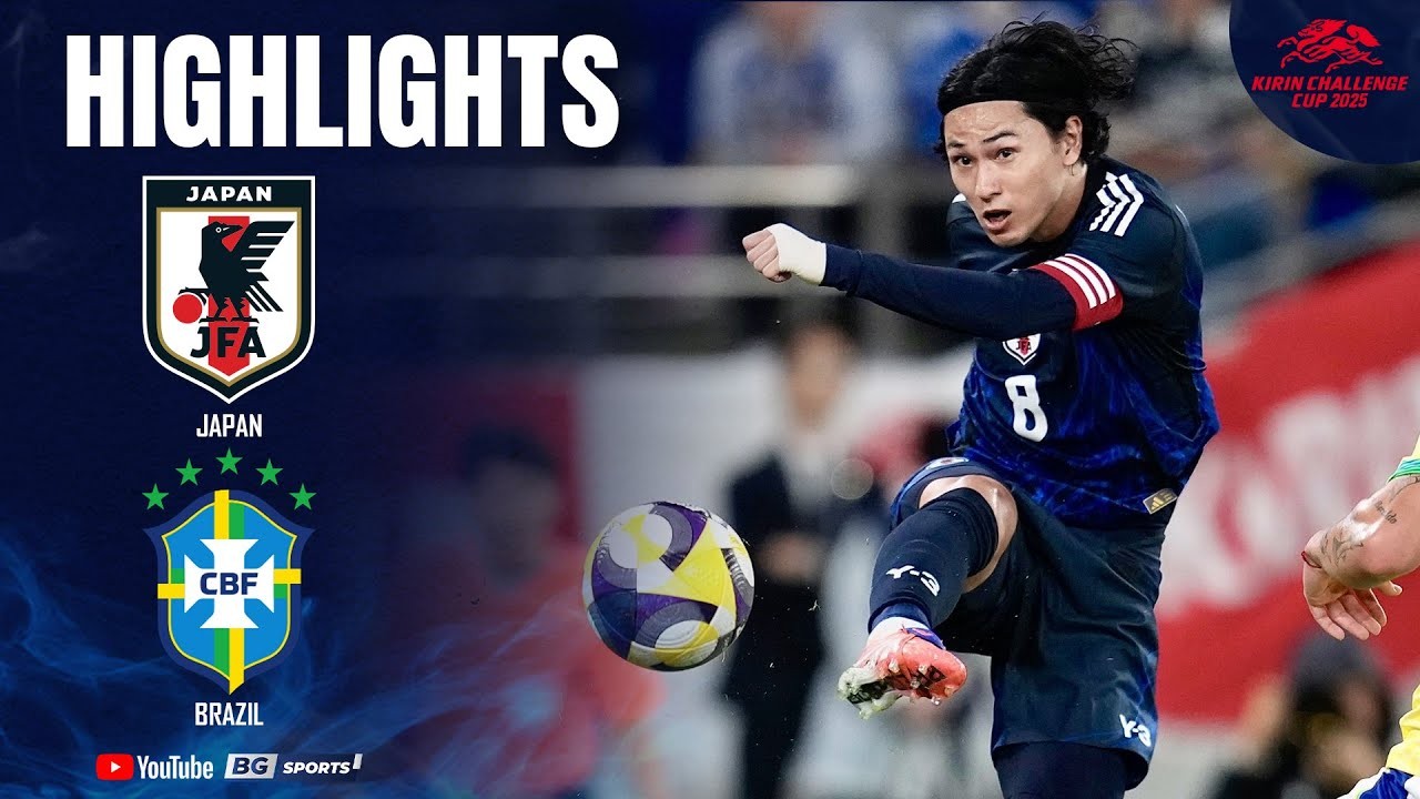#ไฮไลท์ฟุตบอล [ ญี่ปุ่น 3 - 2 บราซิล ] กระชับมิตร ทีมชาติ 2025/15.10.68