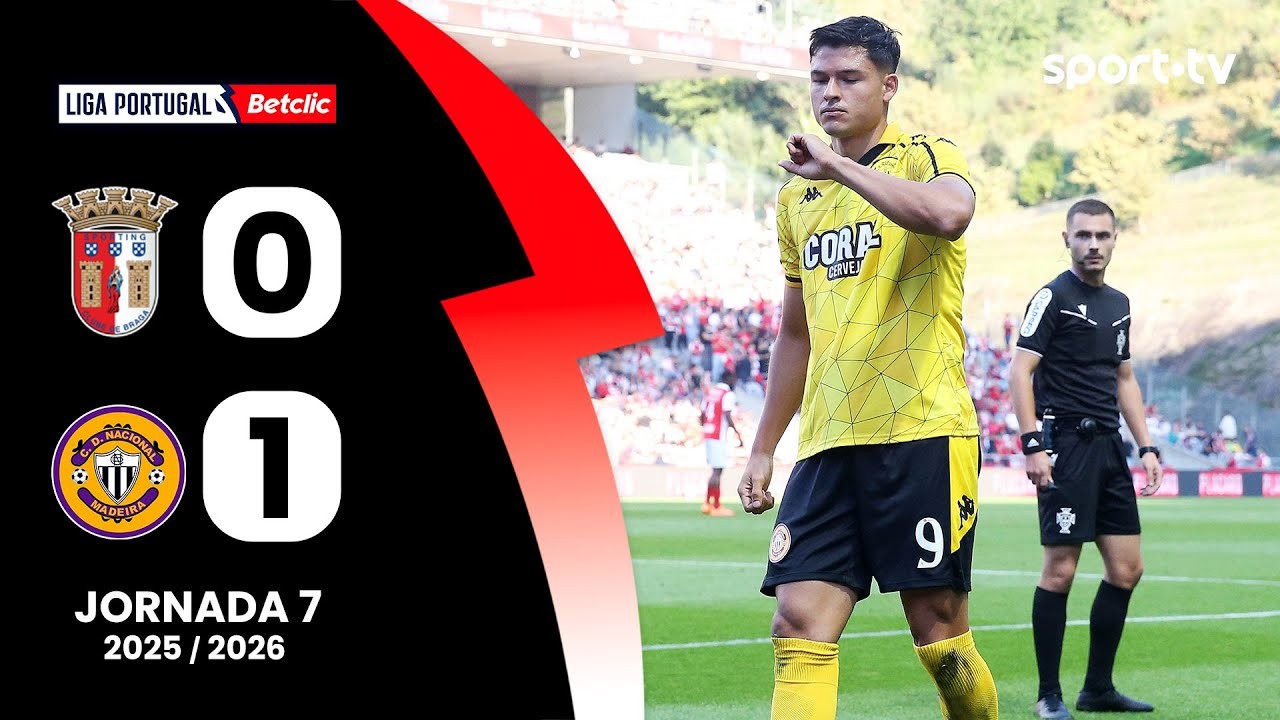 #ไฮไลท์ฟุตบอล [ สปอร์ติ้ง บราก้า 0 - 1 นาซิอองนาล ดา มาไดร่า ] พรีไมร่า ลีก้า โปรตุเกส 2025/29.9.68