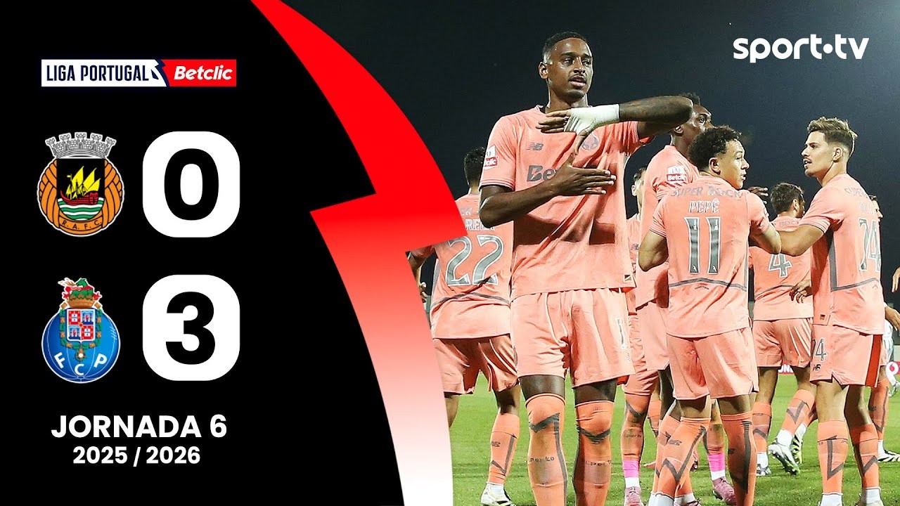 #ไฮไลท์ฟุตบอล [ ริโอ อาฟ 0 - 3 เอฟซี ปอร์โต้ ] พรีไมร่า ลีก้า โปรตุเกส 2025/20.9.68